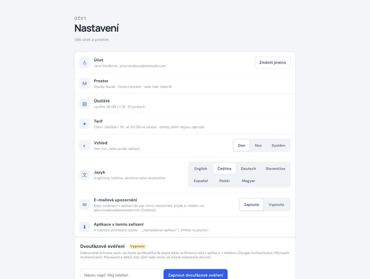 Nastavení