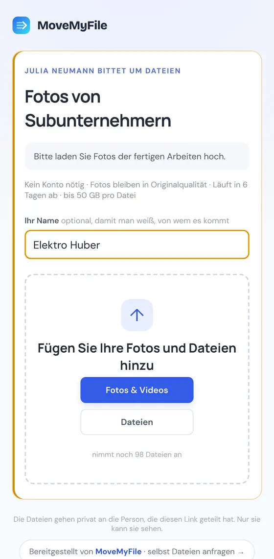 Die anderen laden vom Handy hoch