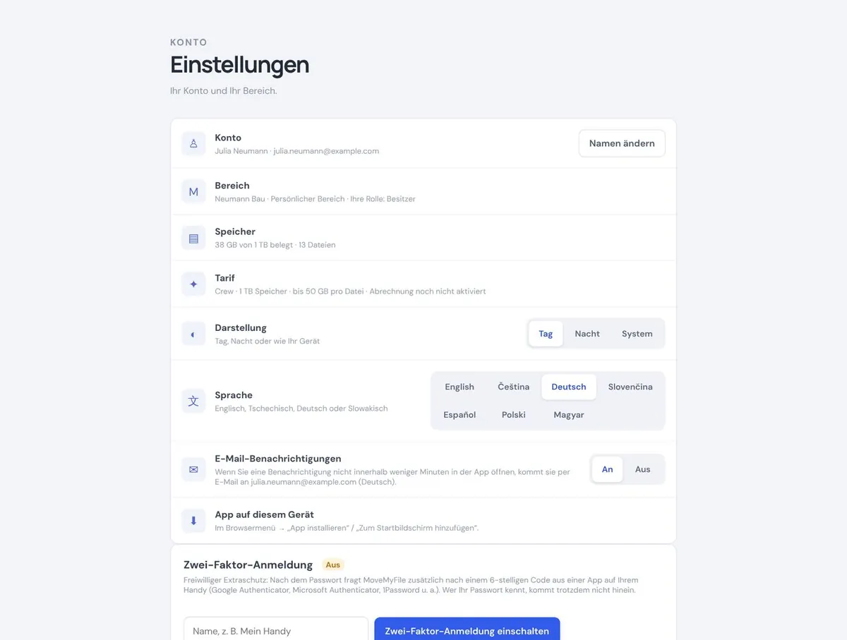 Einstellungen