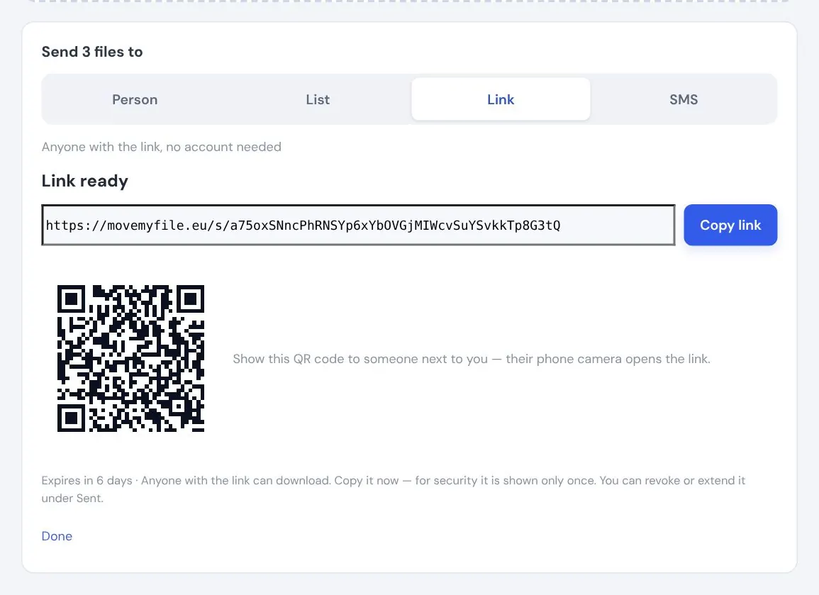 Or make a link and a QR code