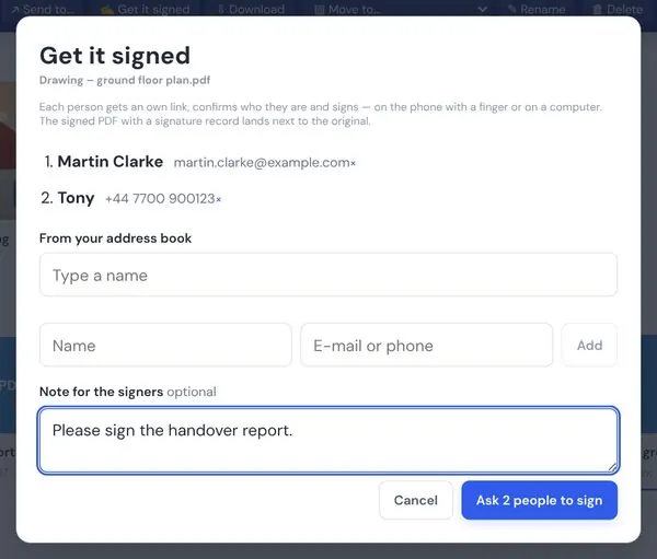 Get a PDF signed