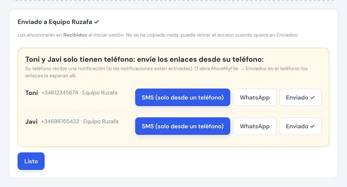 Envíe a todo el equipo a la vez