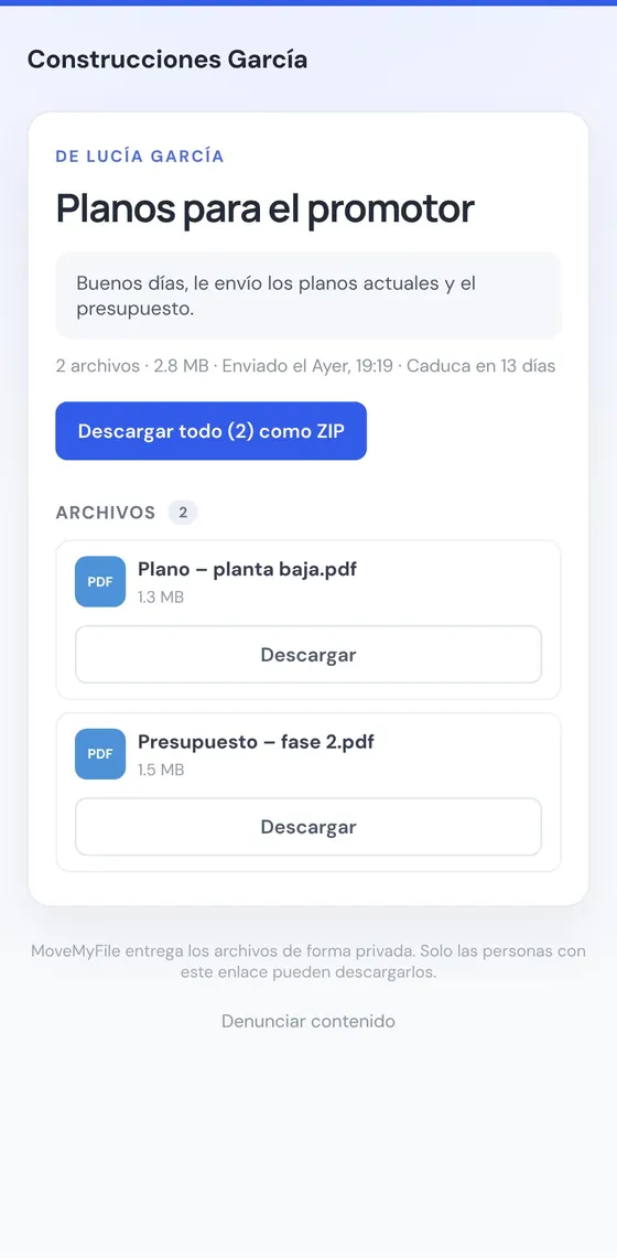 Así lo ve quien lo recibe