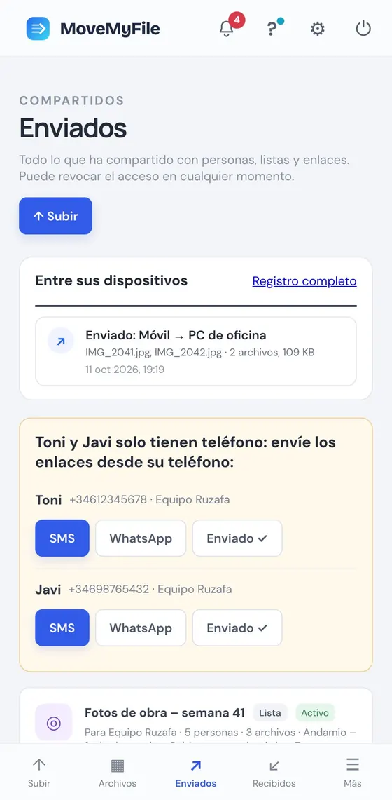 Los SMS salen de su móvil