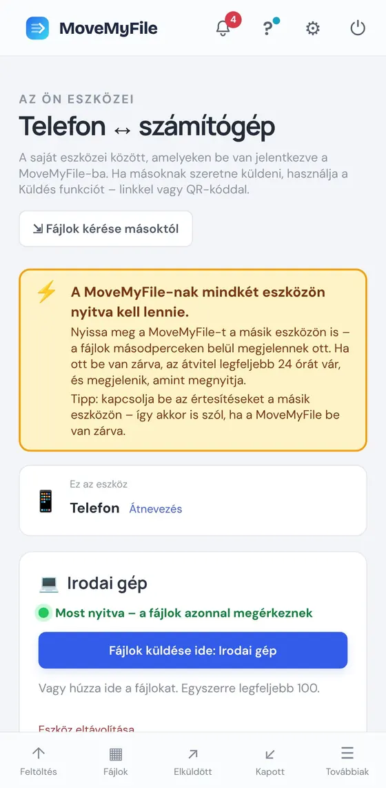 Telefonról a számítógépre