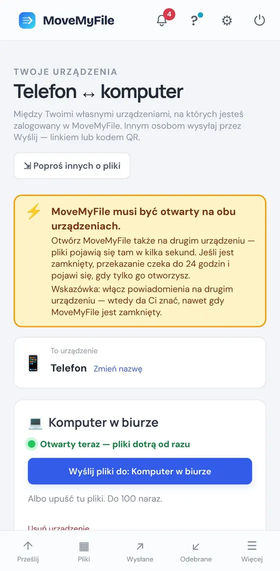 Z telefonu na komputer