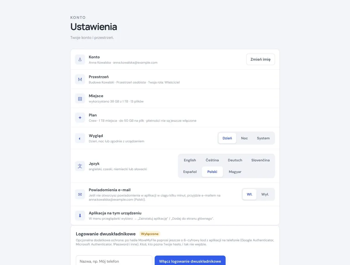 Ustawienia