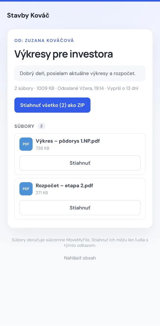 Takto to vidí príjemca