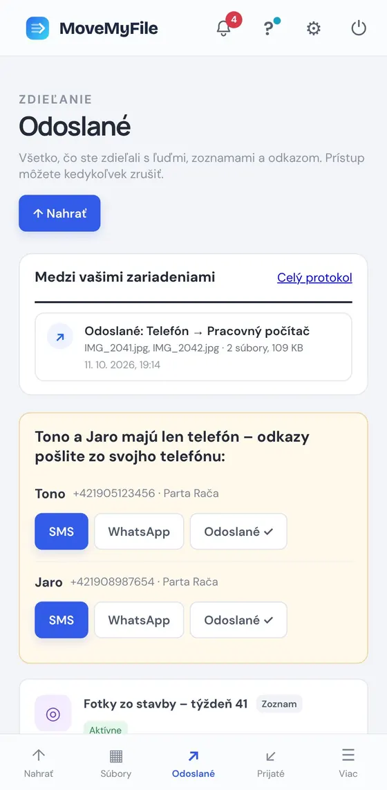 SMS posielate zo svojho telefónu