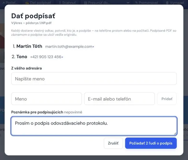 Dajte si podpísať PDF